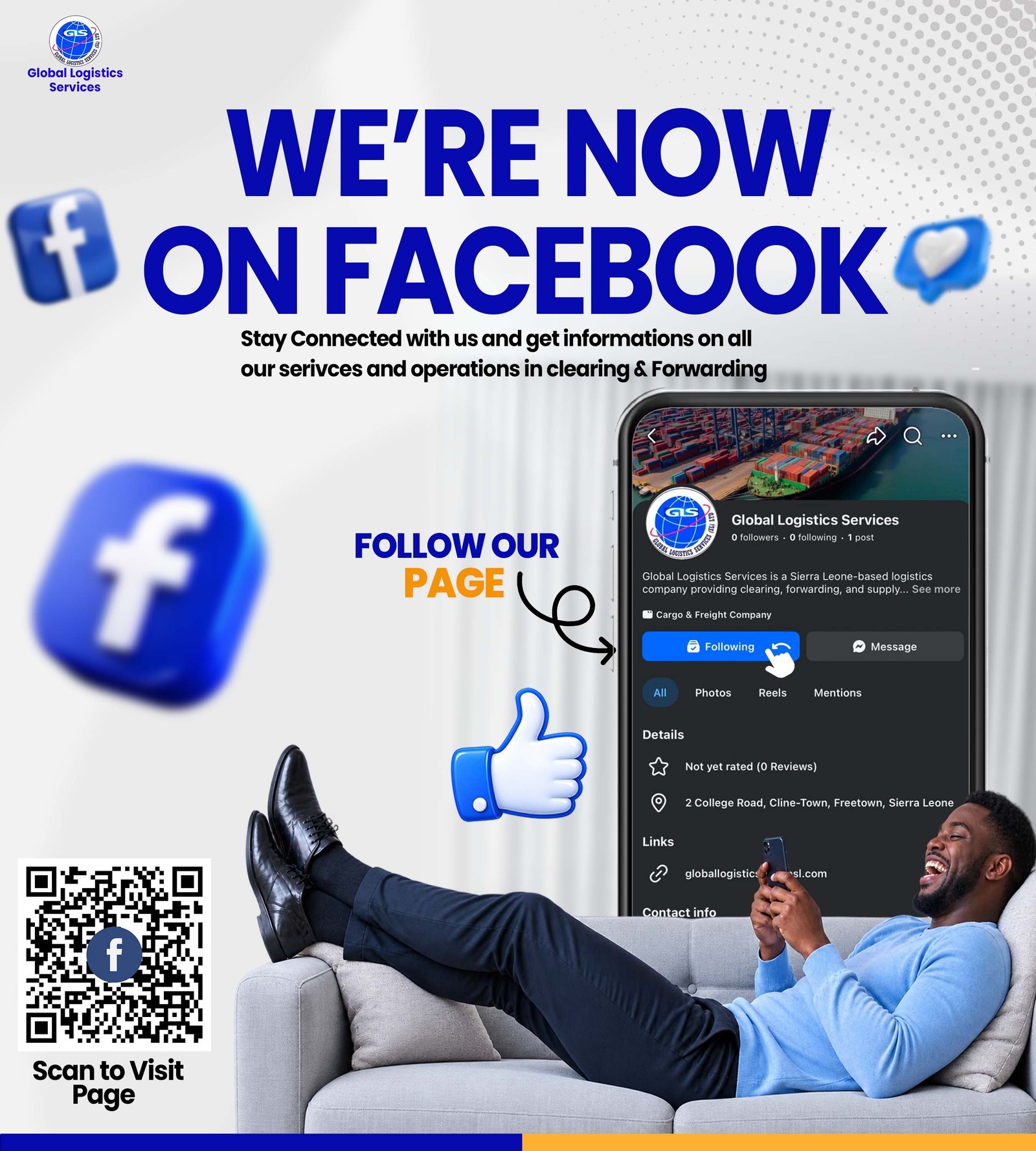 Global Logistics Services Is Now on Facebook.